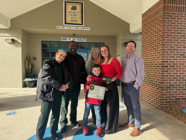 Bodhi Rivers receives Sheriff Rick Staly’s “Great Kid” Award for December 2025