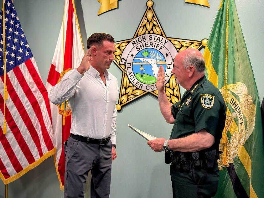 Sheriff Rick Staly swears in Joey Jones as an Honorary FCSO Deputy (FCSO)