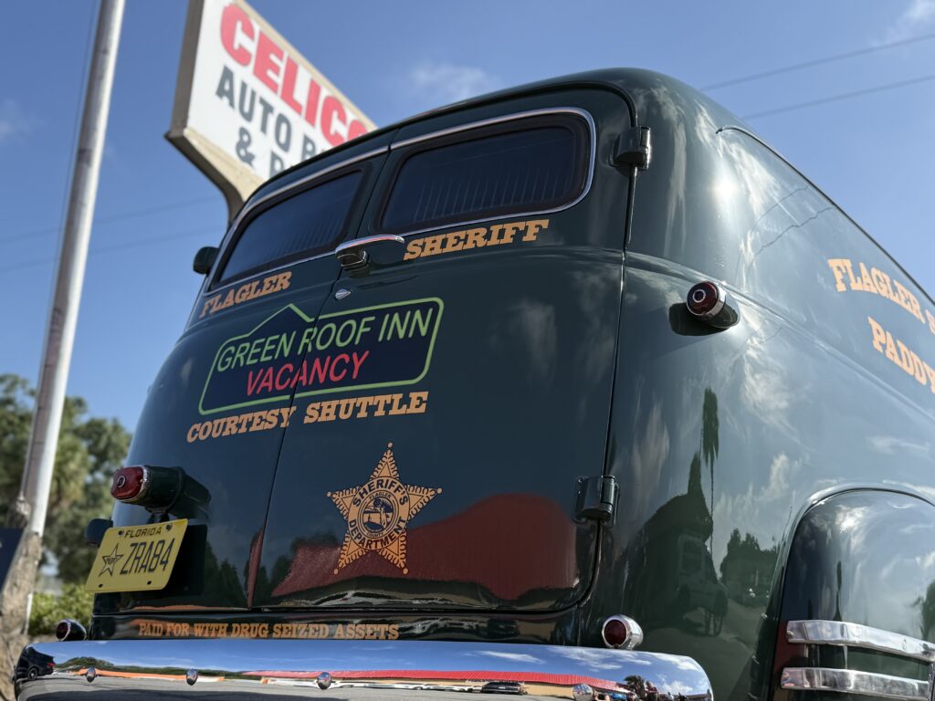 Newly restored Flagler County Sheriff's Office 1954 GMC Paddy Wagon