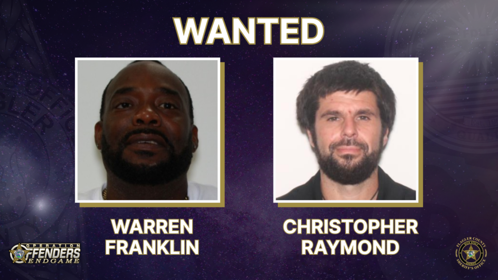 “Wanted” graphic featuring Warren Franklin and Christopher Raymond